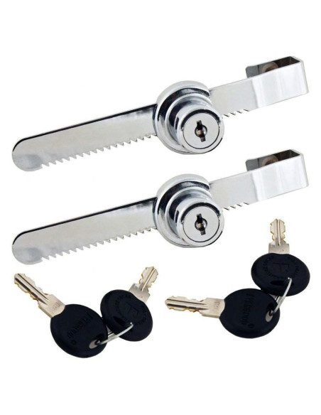 Cerradura de Trinquete WOOCH para Puerta de Vidrio Cromada - 2 Paquetes