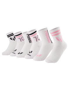 Calcetines de Messi para Niñas - Paquete de 6, Suaves y Cómodos