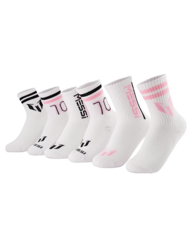 Calcetines de Messi para Niñas - Paquete de 6, Suaves y Cómodos