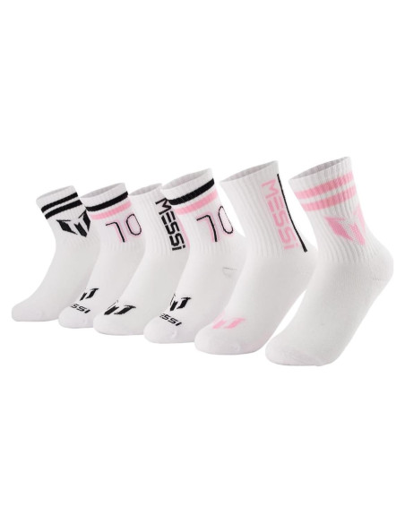 Calcetines de Messi para Niñas - Paquete de 6, Suaves y Cómodos