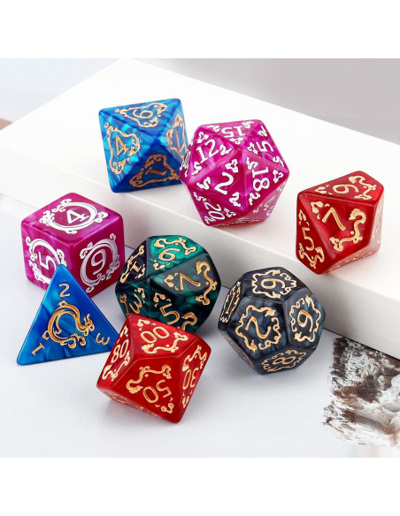 Conjunto de Dados Poliedricos PJOY DND 35pcs con Bolsa