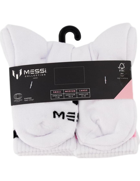 Calcetines de Messi para Niñas - Paquete de 6, Suaves y Cómodos