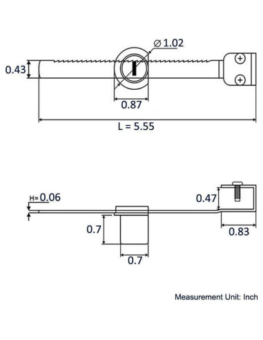 Cerradura de Trinquete WOOCH para Puerta de Vidrio Cromada - 2 Paquetes