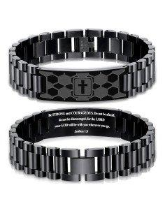 Pulsera de Fútbol Cristiana Ajustable Acero Inoxidable 21cm