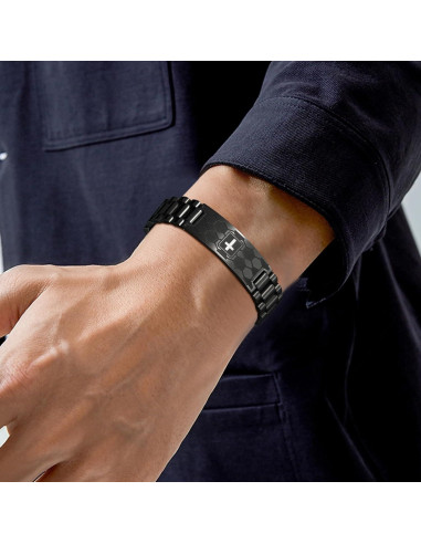 Pulsera de Fútbol Cristiana Ajustable Acero Inoxidable 21cm