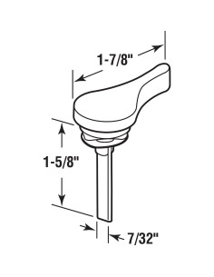 Palanca de Pestillo para Puerta Corredera Prime-Line E 2703 Blanco 2