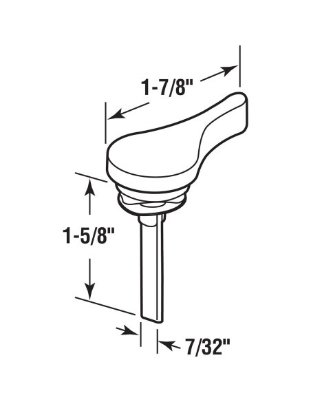 Palanca de Pestillo para Puerta Corredera Prime-Line E 2703 Blanco