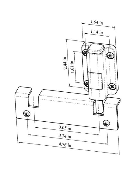 Cerradura Digital de Puerta Deslizante House Guard Blanca