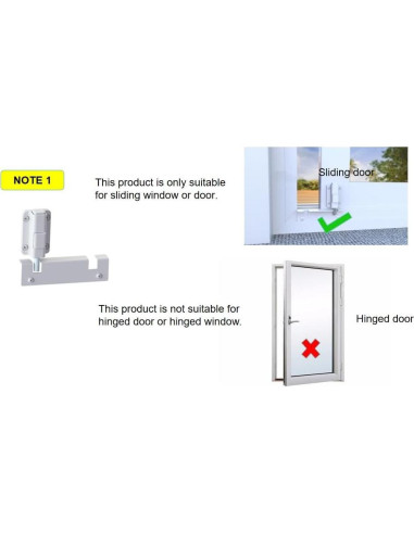 Cerradura Digital de Puerta Deslizante House Guard Blanca