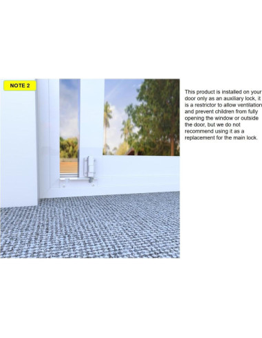 Cerradura Digital de Puerta Deslizante House Guard Blanca