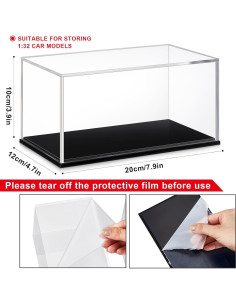 Caja de Exhibición Acrílica Juexica 2 Pcs para Modelos 1:32 2