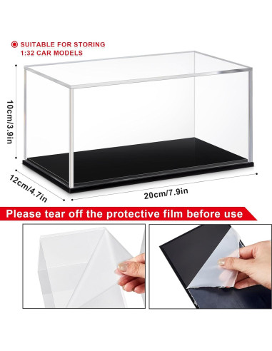 Caja de Exhibición Acrílica Juexica 2 Pcs para Modelos 1:32