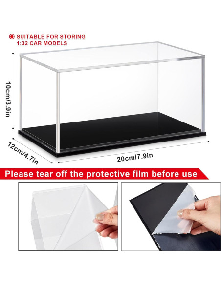 Caja de Exhibición Acrílica Juexica 2 Pcs para Modelos 1:32