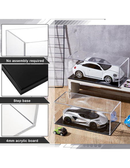 Caja de Exhibición Acrílica Juexica 2 Pcs para Modelos 1:32