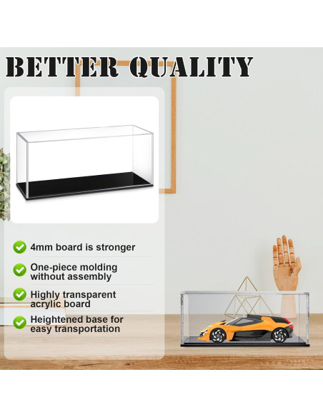 Caja de Exhibición Acrílica Juexica 2 Pcs para Modelos 1:32