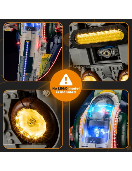 Kit de Iluminación LED Lightailing para Lego 75409 Nave Firespray