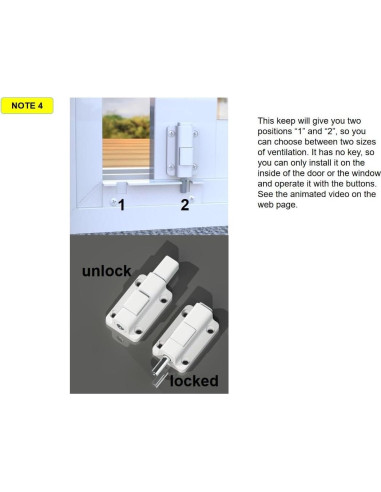 Cerradura Digital de Puerta Deslizante House Guard Blanca