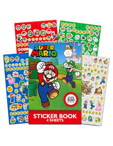 Set de Stickers Super Mario 300 Piezas Coloridos