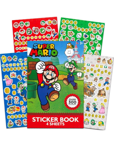 Set de Stickers Super Mario 300 Piezas Coloridos
