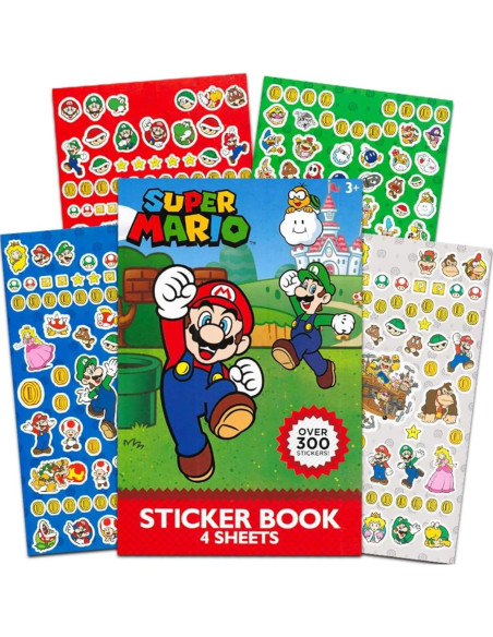 Set de Stickers Super Mario 300 Piezas Coloridos