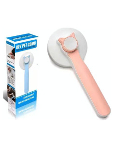 Cepillo Slicker Autolimpiante para Gatos y Perros Rosa - Mango Ergonómico