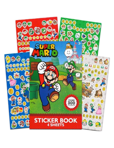 Set de Stickers Super Mario 300 Piezas Coloridos