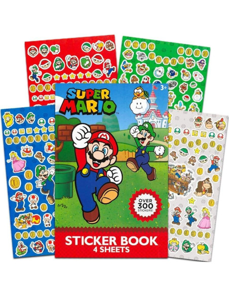 Set de Stickers Super Mario 300 Piezas Coloridos