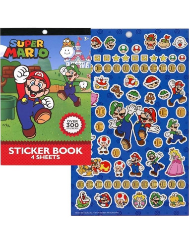 Set de Stickers Super Mario 300 Piezas Coloridos