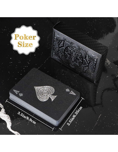 Baraja de Cartas de Póker Impermeables Wkchxd - 52 Cartas