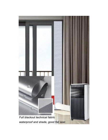 Kit de Ventilación para Aire Acondicionado Portátil tBesme - Sello Universal para Puertas Deslizantes 198-249 cm