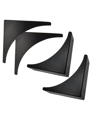 4 Protectores de Esquina de Metal Negro HWAQHDYL para Muebles