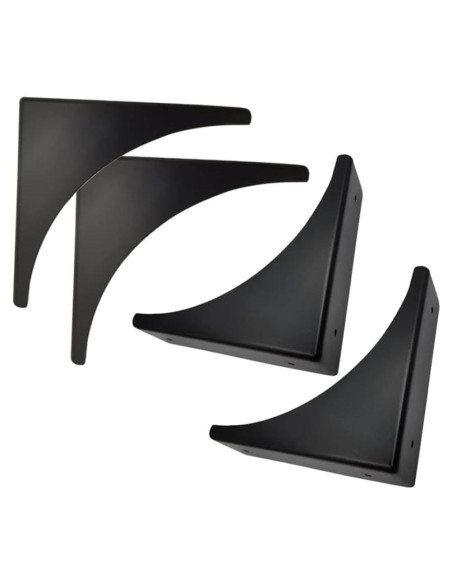 4 Protectores de Esquina de Metal Negro HWAQHDYL para Muebles