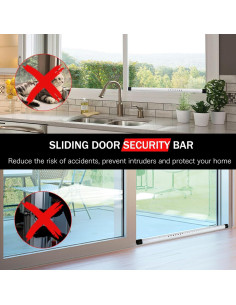 Barra de Seguridad Ajustable Widyana para Puerta Deslizante 43-101 cm 2