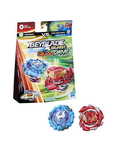 Beyblade Burst QuadDrive Salvage Valtryek y Gilded Nemesis - 2 Trompos