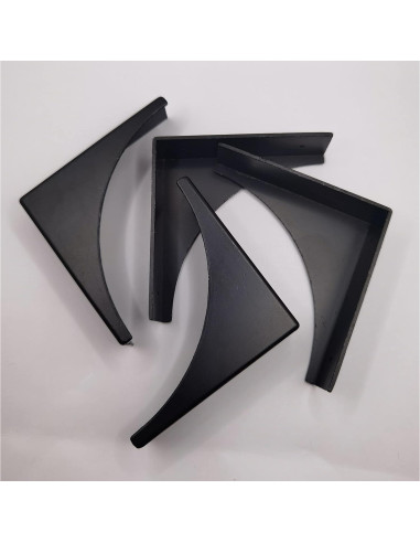 4 Protectores de Esquina de Metal Negro HWAQHDYL para Muebles