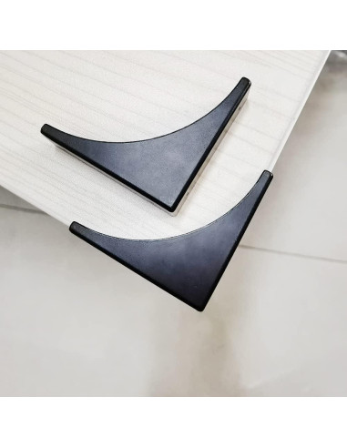 4 Protectores de Esquina de Metal Negro HWAQHDYL para Muebles