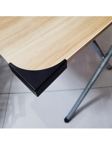 4 Protectores de Esquina de Metal Negro HWAQHDYL para Muebles