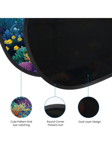 Sombrillas para Ventanas de Auto Loiyadn - 2 Piezas 50x31cm