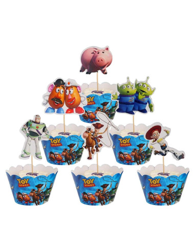 48 Piezas Adornos Pasteles Toy Story Decoración Cumpleaños