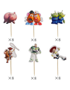 48 Piezas Adornos Pasteles Toy Story Decoración Cumpleaños 2