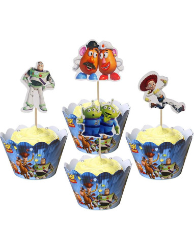 48 Piezas Adornos Pasteles Toy Story Decoración Cumpleaños