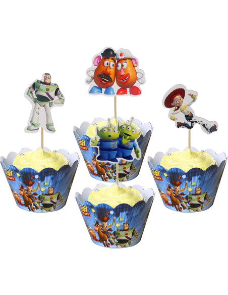48 Piezas Adornos Pasteles Toy Story Decoración Cumpleaños