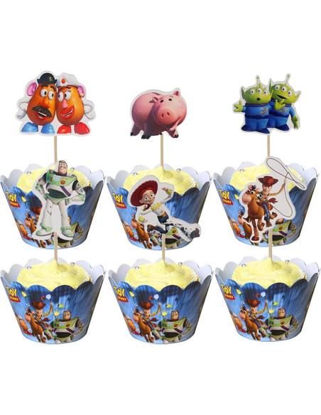 48 Piezas Adornos Pasteles Toy Story Decoración Cumpleaños