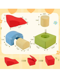 Set de Juguetes de Escalada Kinevoli - 5 Piezas de Espuma Suave 2