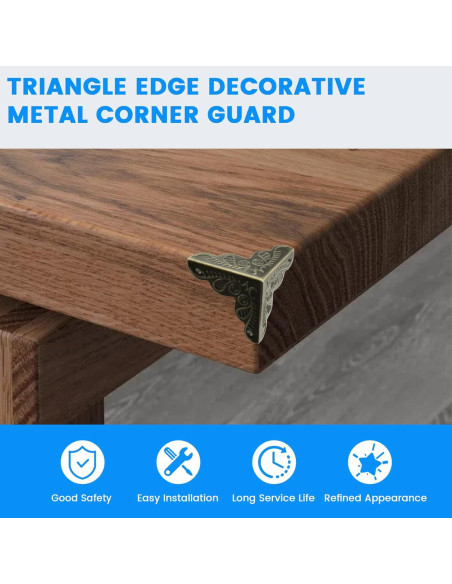 Protector de Esquinas de Muebles SDTC Tech 12 Piezas Bronce