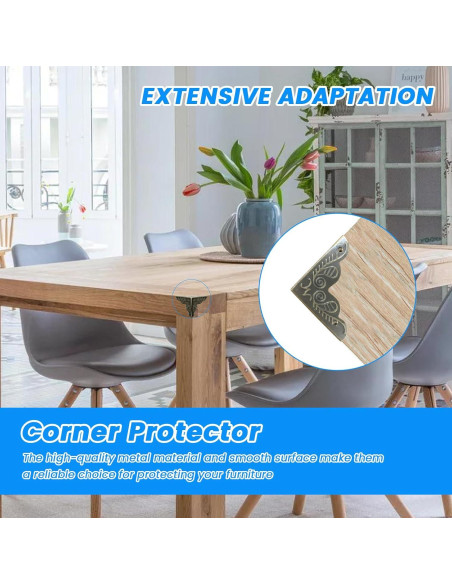 Protector de Esquinas de Muebles SDTC Tech 12 Piezas Bronce