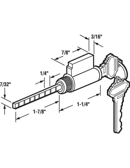 Cerradura de Cilindro Prime-Line E2103 3.18cm Cromada