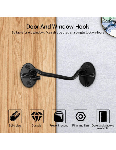 Cerradura de Puerta de Granero AsonTao 10.16 cm Acero Inoxidable