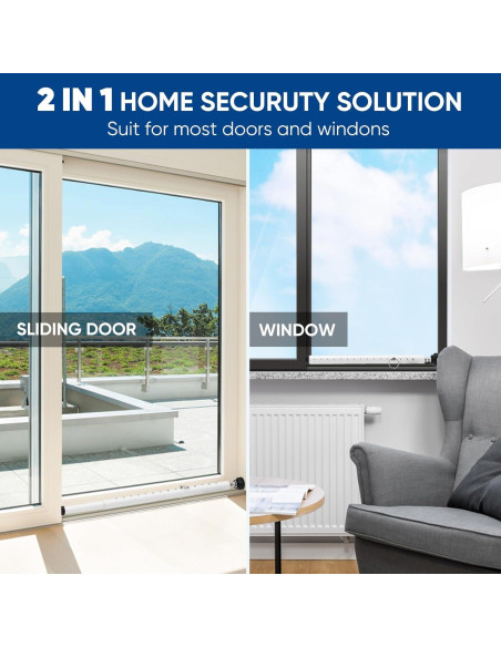 Barra de Seguridad Ajustable Supforce para Puertas Corredizas 43-140 cm