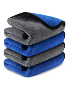 Toallas de Microfibra Airlab 40x40 cm, Paquete de 4, 800 GSM